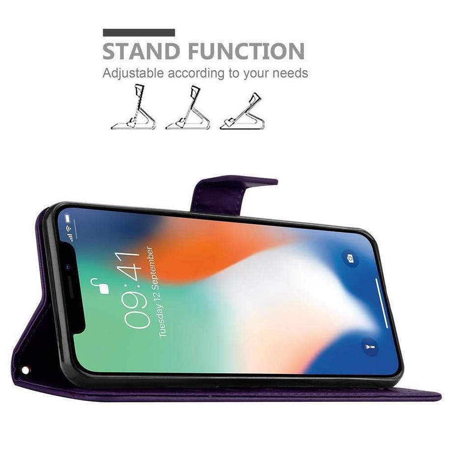 Cadorabo  Hülle für Apple iPhone XR Blumen Design Magnetverschluss 