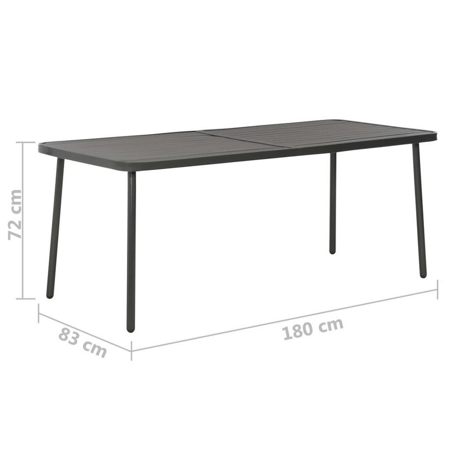 VidaXL Ensemble de jardin acier  