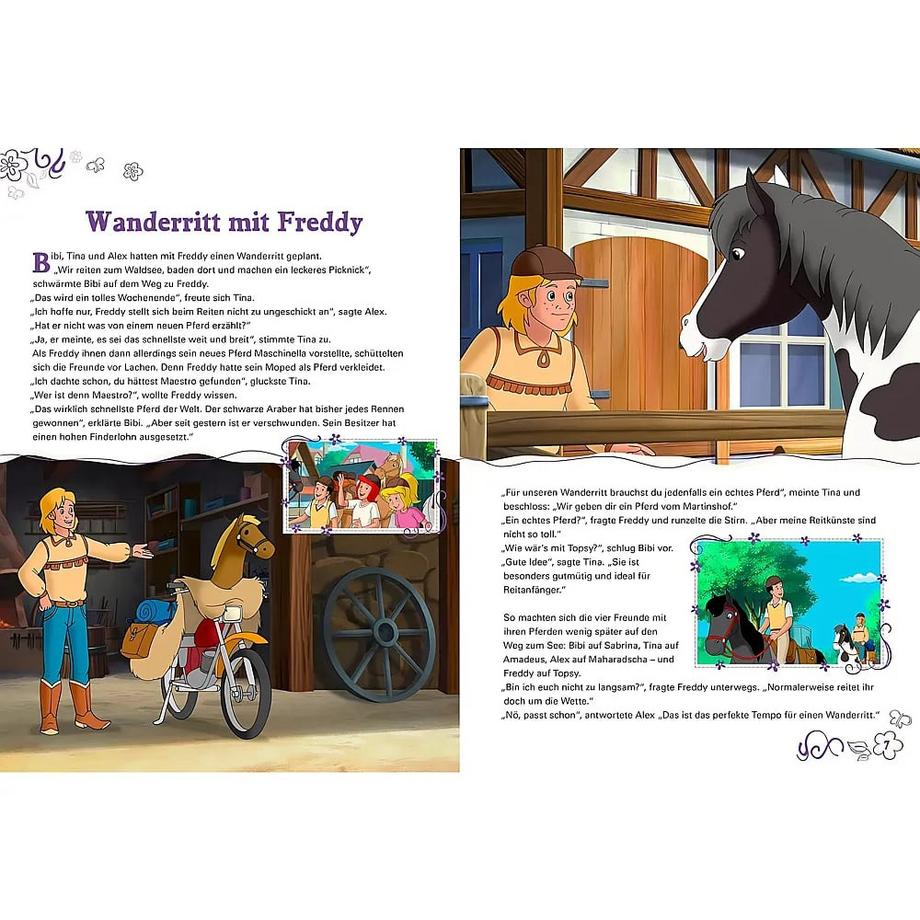 Bibi & Tina Neue Abenteuer von Bibi und Tina: Geschichtenbuch Weber, Claudia; Kock, Claudia; Garrido, Cordula; Dittrich, Markus Copertina rigida 