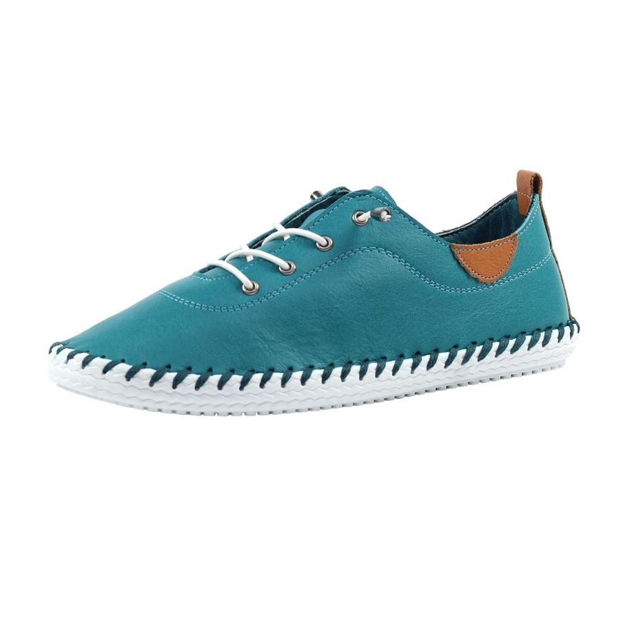 Leinenschuhe St Ives, Leder