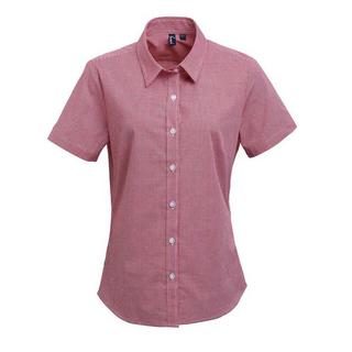 PREMIER Camicia a Maniche Corte Button Down a Quadri  