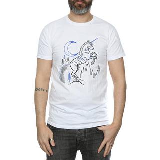 Harry Potter Einhorn Bedrucktes T-Shirt  