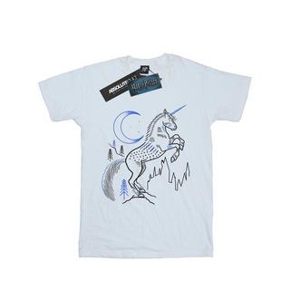 Harry Potter Einhorn Bedrucktes T-Shirt  