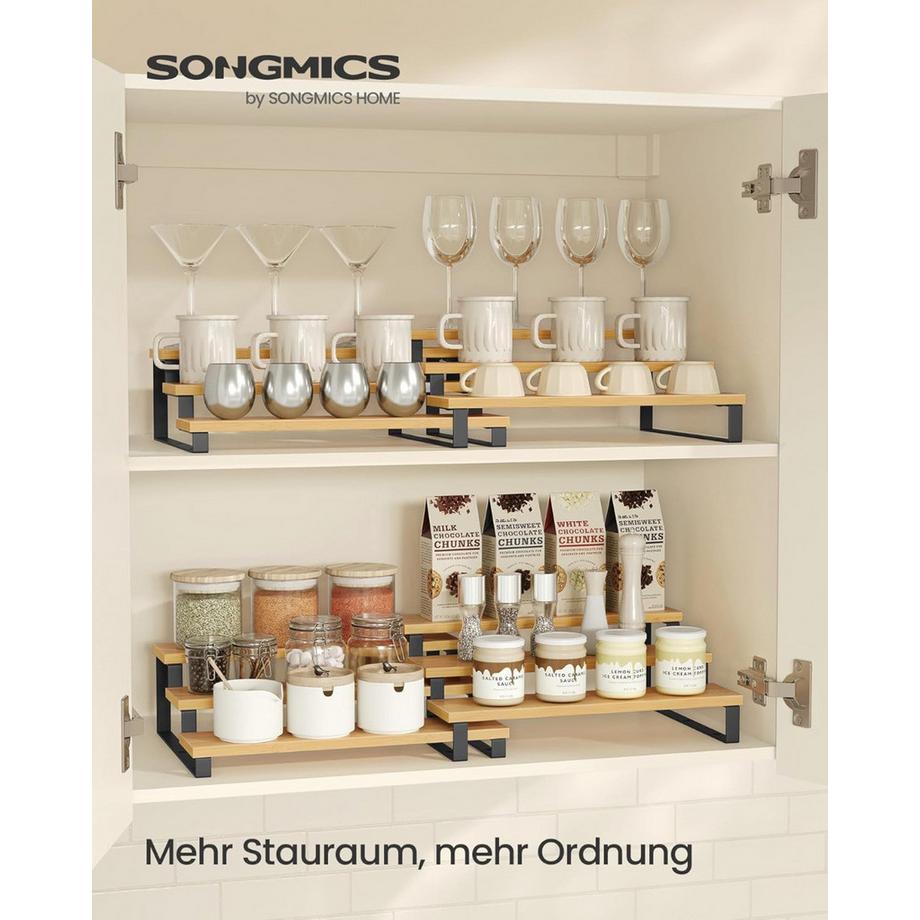 Songmics  Gewürzregal Küchenregal Küchen-Organizer 2er Set 