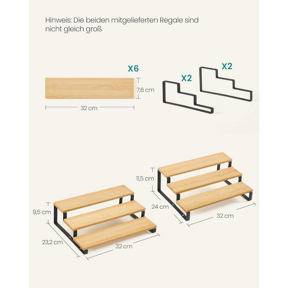 Songmics  Gewürzregal Küchenregal Küchen-Organizer 2er Set 