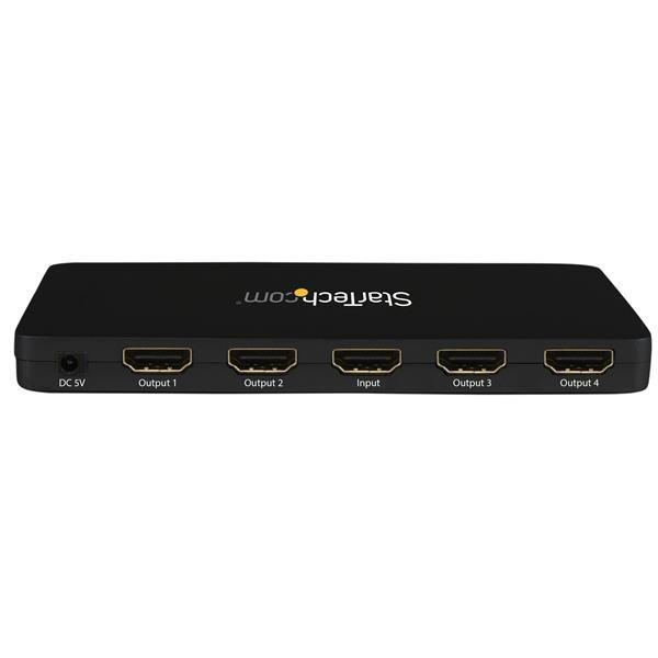 STARTECH.COM  StarTech.com Splitter vidéo HDMI 4k à 4 ports - Répartiteur HDMI 1 x 4 avec boîtier en aluminium 