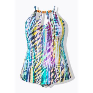 Ulla Popken Tankini Rayures Animales Bonnets Souples Découpes  