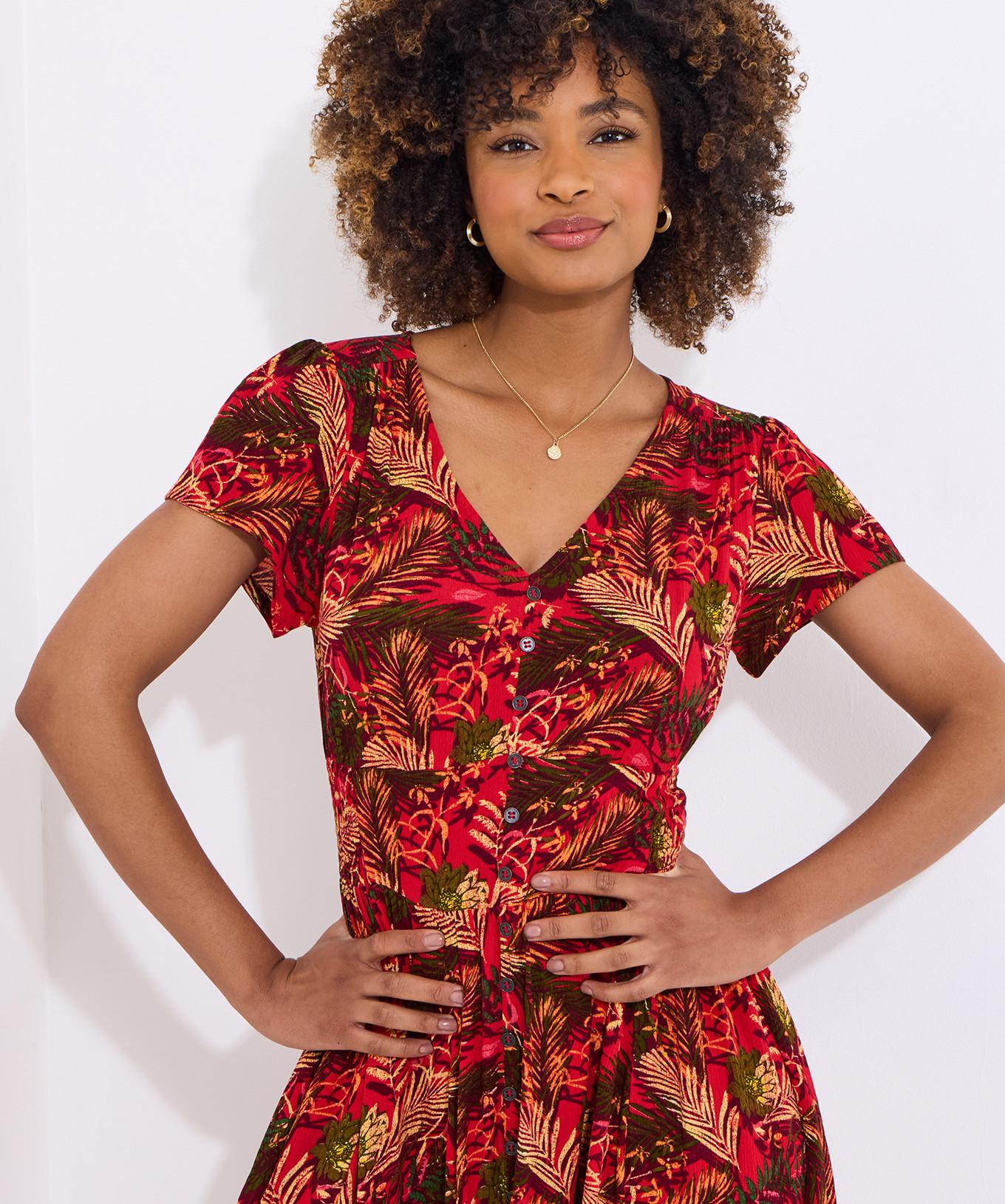 Joe Browns  Robe Tropicale Taille Froncée 