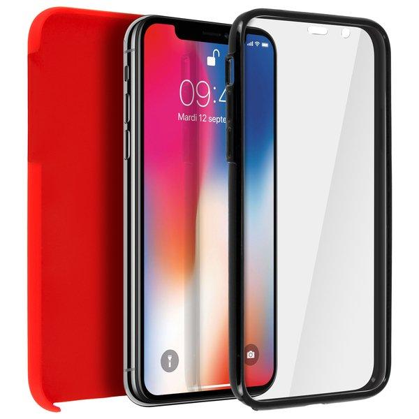 Avizar  Coque 360° rigide Rouge iPhone X/XS 