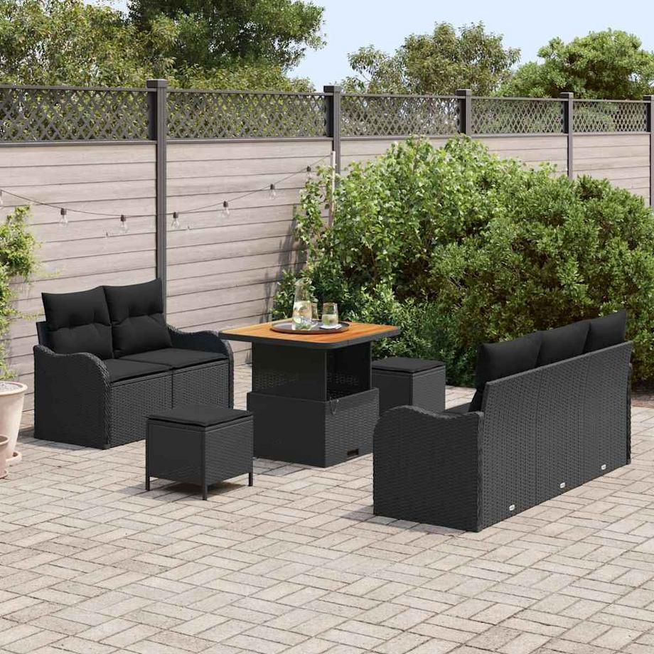 VidaXL Ensemble de canapé de jardin poly rattan  
