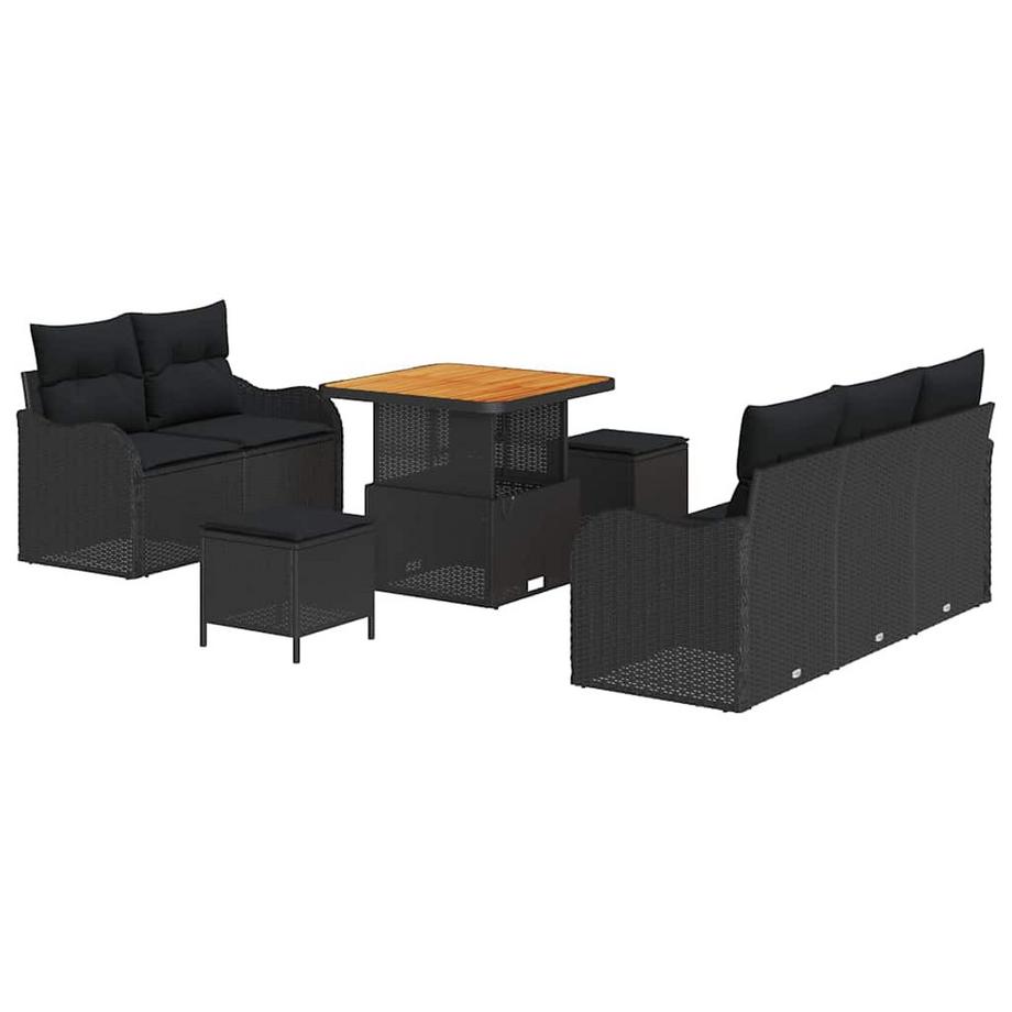 Ensemble de canapé de jardin poly rattan