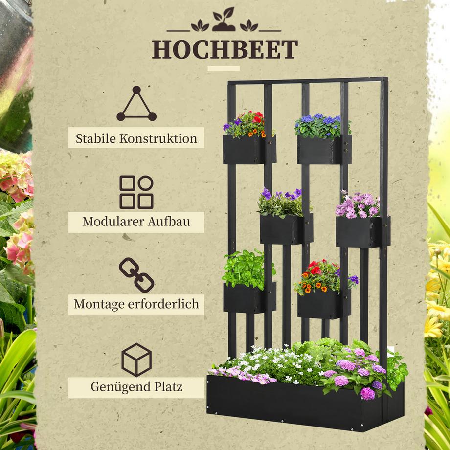 Outsunny Boîte à fleurs  