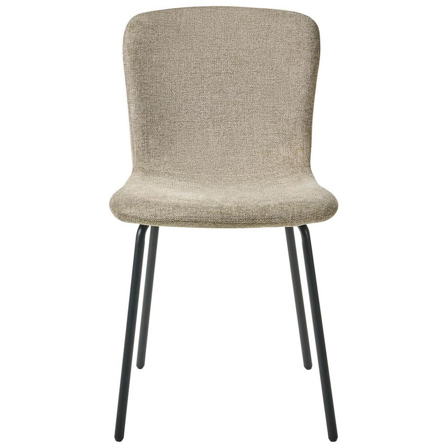 Beliani Lot de 4 chaises de salle à manger en Tissu Minimaliste CALDWELL  