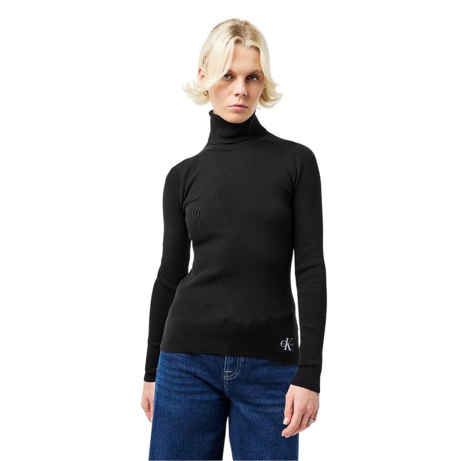 Calvin Klein Pullover Top, Rollkragen, Schmal, Langärmlig  
