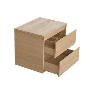 Vente-unique Mobile sotto lavabo sospeso con piano 60 cm Placcatura rovere - MILIPAM  