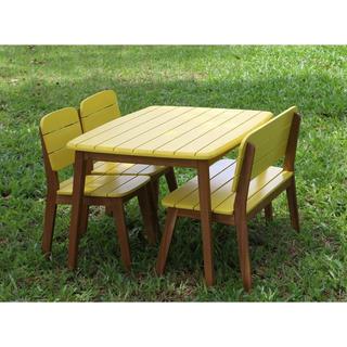 Vente-unique Table de jardin pour enfant en acacia jaune L.80 cm - GOZO de MYLIA  