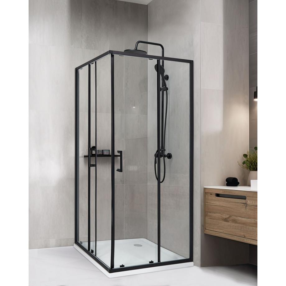 Beliani Cabine de douche en Verre de sécurité  TELA  