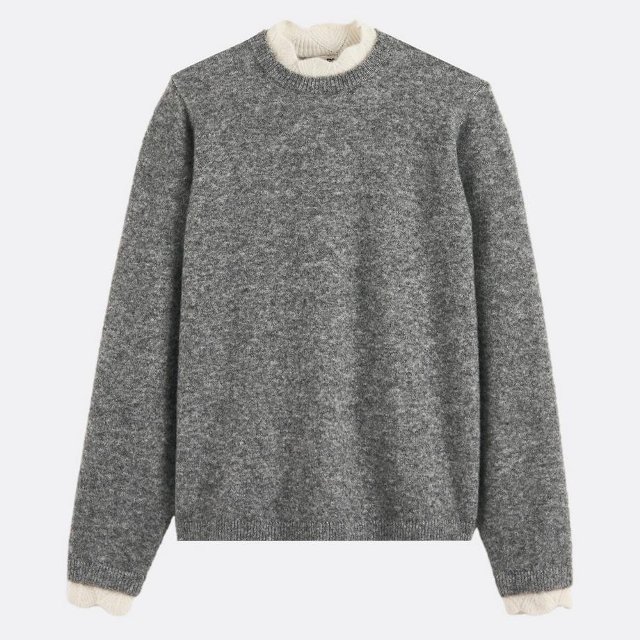 La Redoute Collections Pull avec détails fantaisie au col  