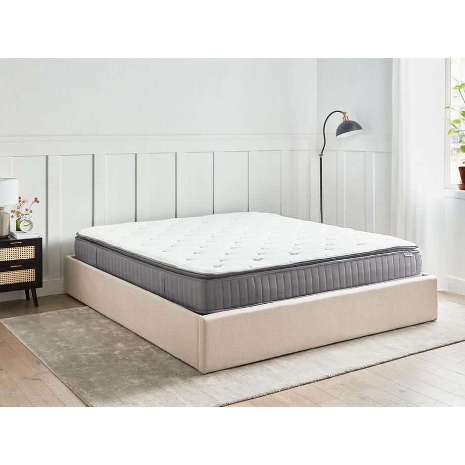 Beliani Matelas à ressorts ensachés en mousse à mémoire de forme avec gel en Ressorts ensachés PLEASANT  