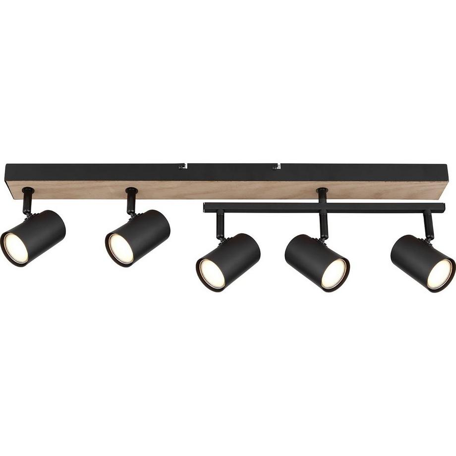 mutoni Faretto Robby I metallo nero opaco 5xGU10  