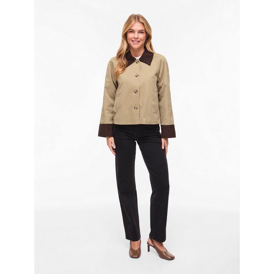 VILA Kurzer Zweimaterial Trenchcoat  