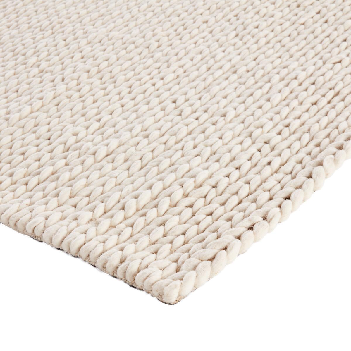 La Redoute Intérieurs Tapis laine effet tricot forme carrée  