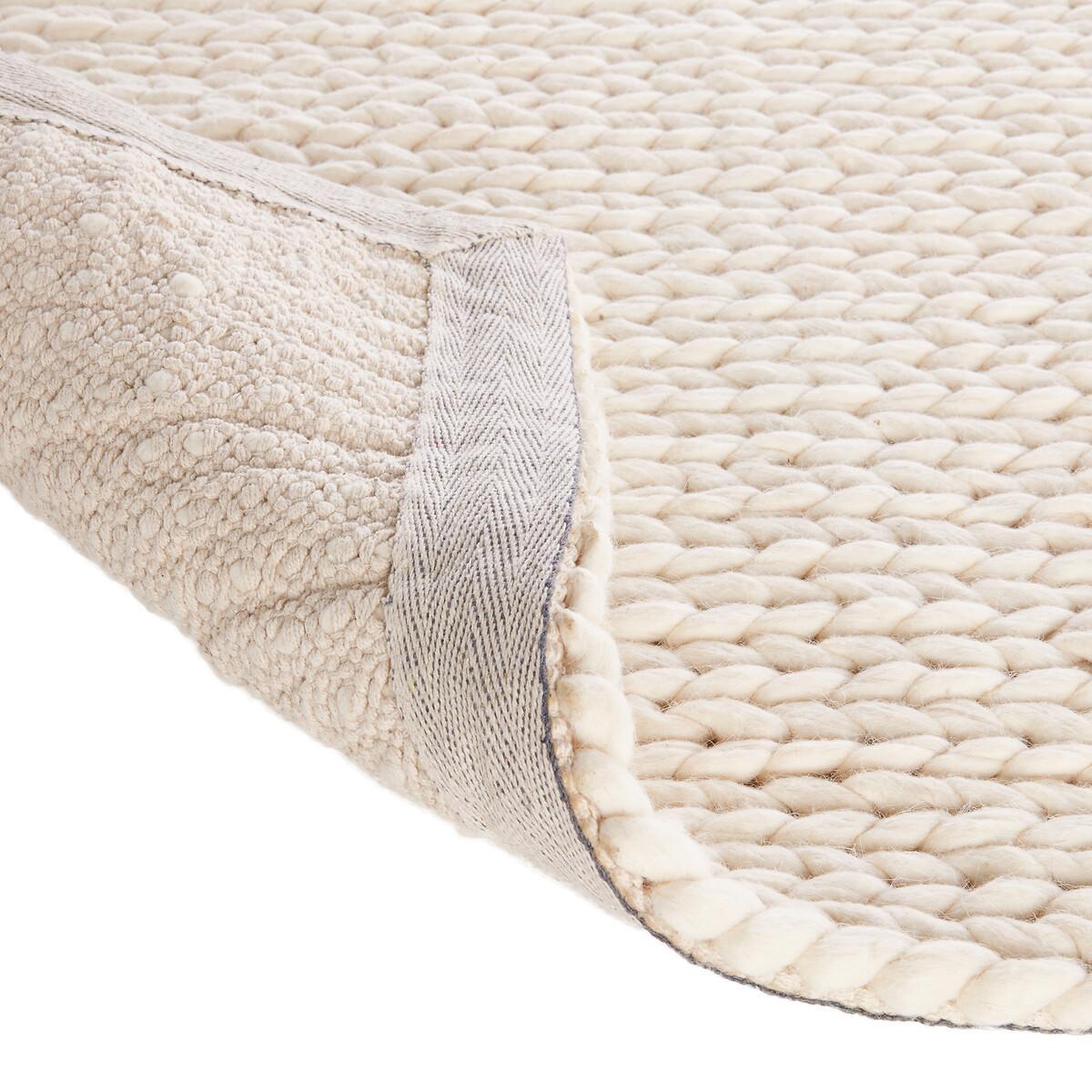 La Redoute Intérieurs Tapis laine effet tricot forme carrée  