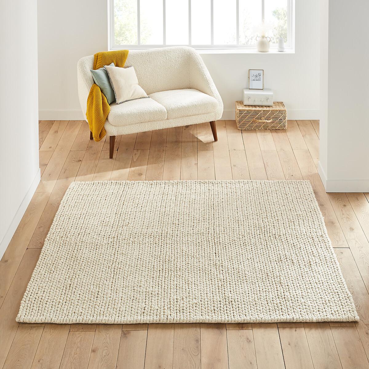 La Redoute Intérieurs Tapis laine effet tricot forme carrée  