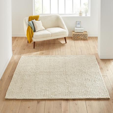 La Redoute Intérieurs Tapis laine effet tricot forme carrée  