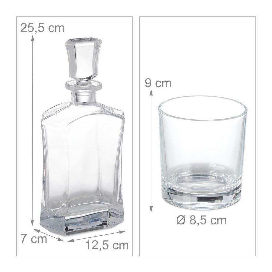 Northix Set da whisky da 5 pezzi, decanter e bicchieri  