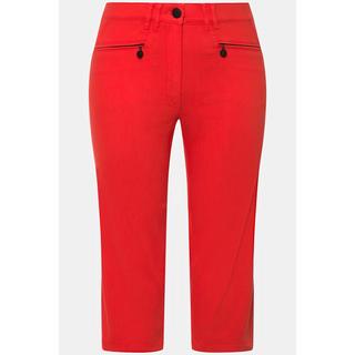 Ulla Popken  Pantalon Mony, longueur au mollet. Poches zippées et tissu stretch 