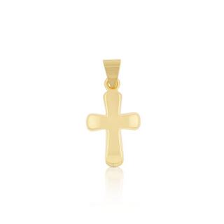 MUAU Schmuck  Anhänger Balken-Kreuz Gelbgold 750, 18x9mm 