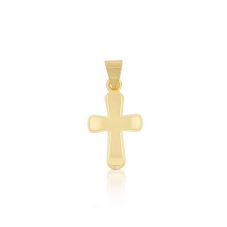 MUAU Schmuck  Anhänger Balken-Kreuz Gelbgold 750, 18x9mm 