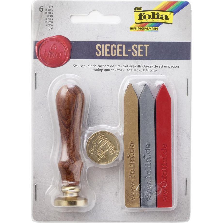 Folia Stempel Set mit Siegelwachs  