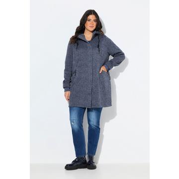 Strickfleece-Jacke, Kapuze, 2-Wege-Zipper