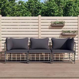 VidaXL set mobili da giardino Polirattan  