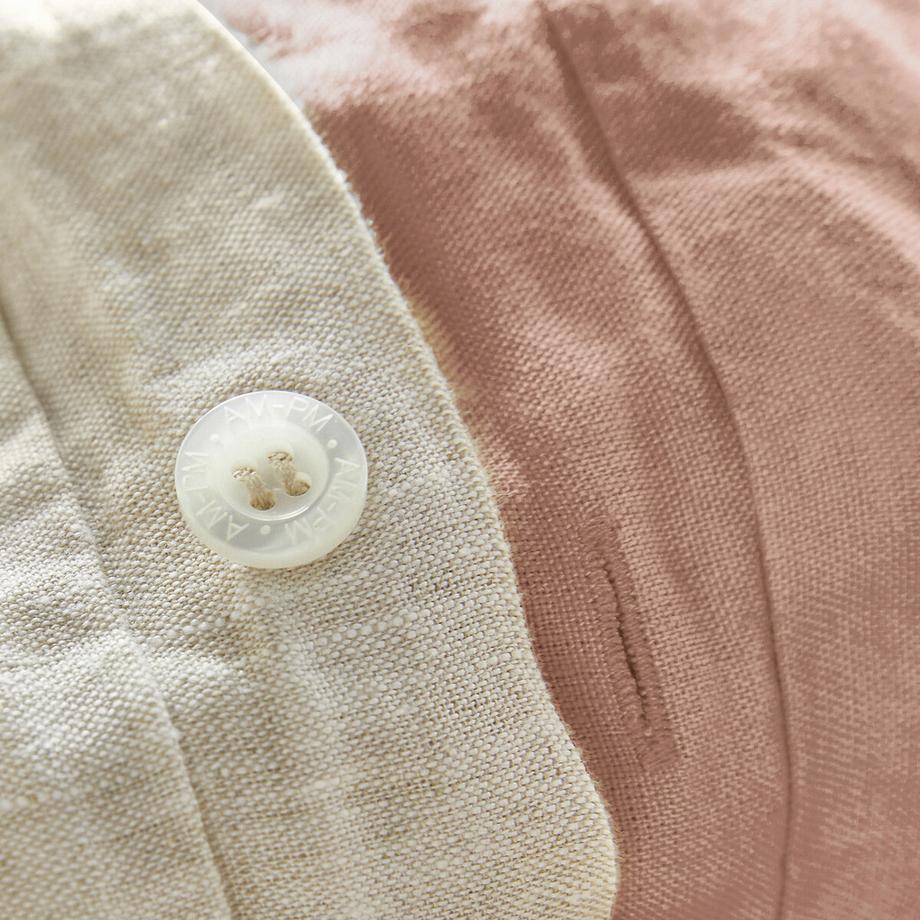 AM.PM Alhanasia Copripiumino lino lavato doppia frangia  