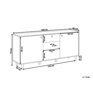 Beliani Sideboard aus Faserplatte Klassisch KURO  