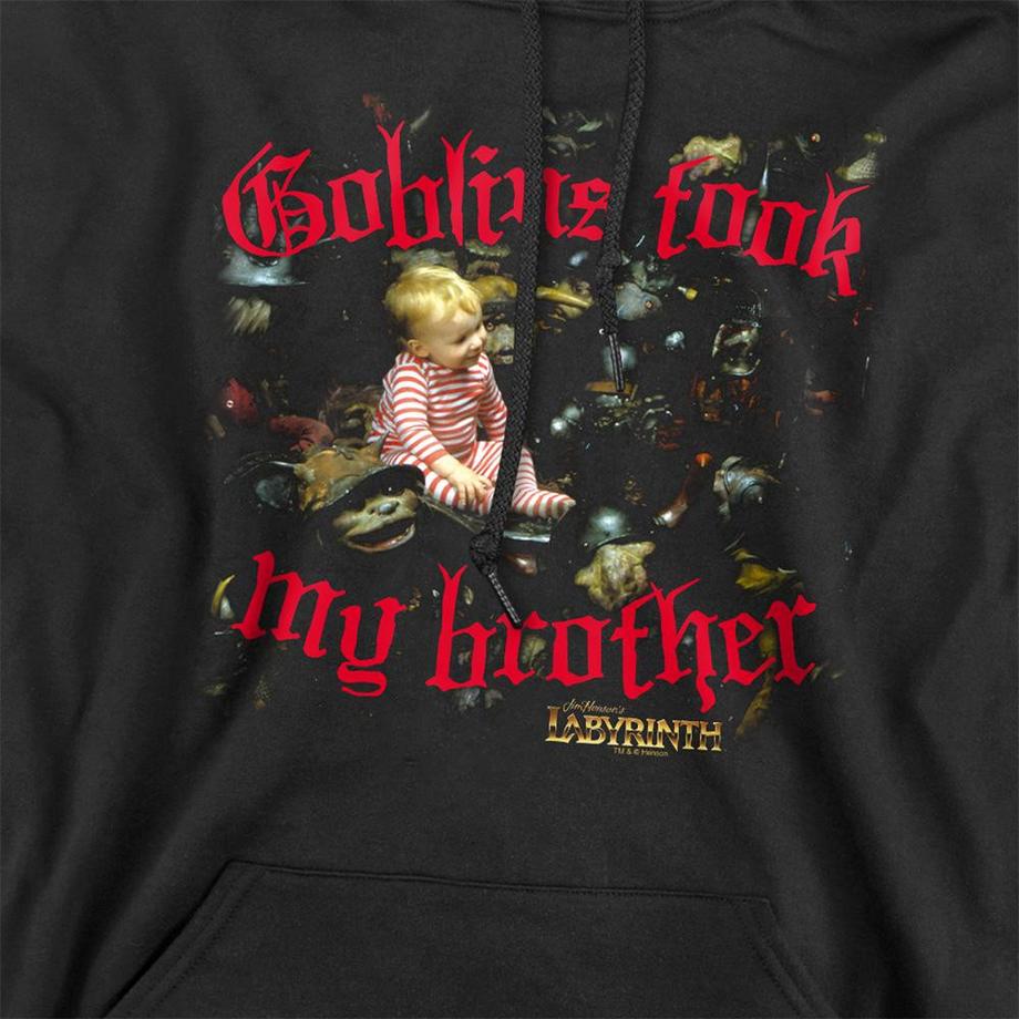 Labyrinth Goblins Took My Brother Felpa Con Cappuccio  