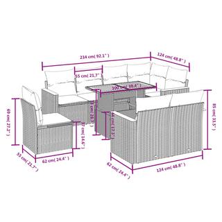 VidaXL Garten sofagarnitur poly-rattan  