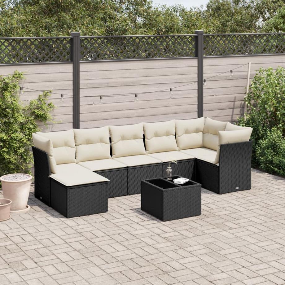 VidaXL Ensemble de canapés de jardin rotin synthétique  
