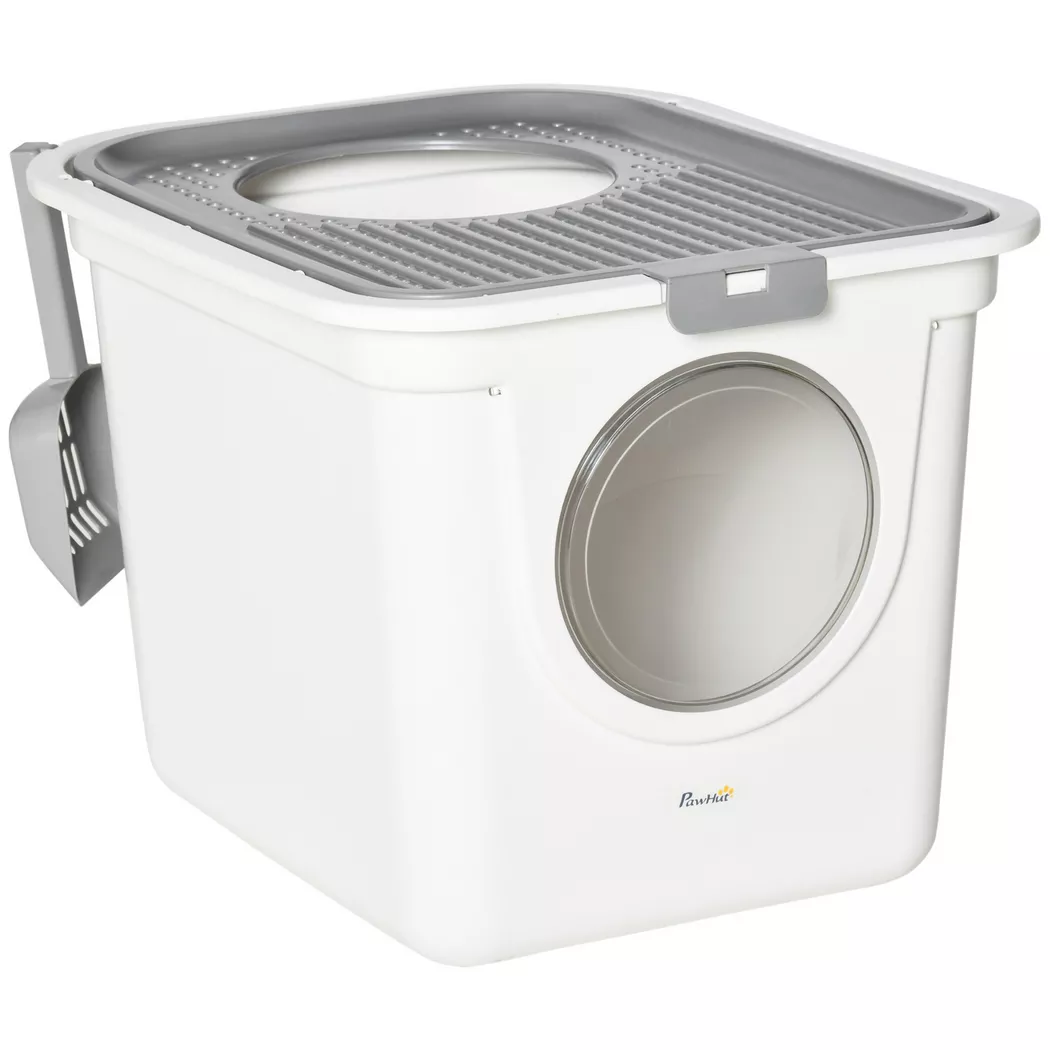 PawHut - Katzentoilette, One Size, Weiss