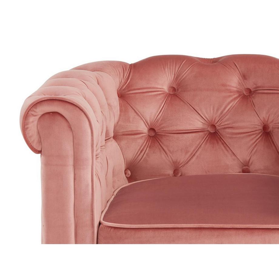 Vente-unique Sessel 2erSet CHESTERFIELD Samt Rosa  