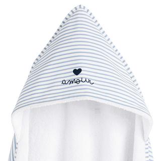 La Redoute Collections  Gestreiftes Baby Badecape aus Jersey und Frottee 