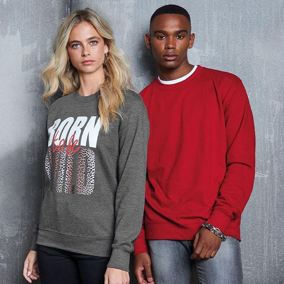 AWDis Pullover Girocollo Tinta Unita  