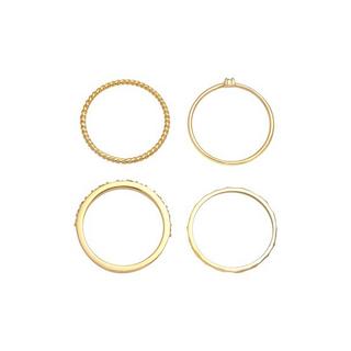 Elli  Bague Empilée Pour Femme, Set De 4, Torsadée 