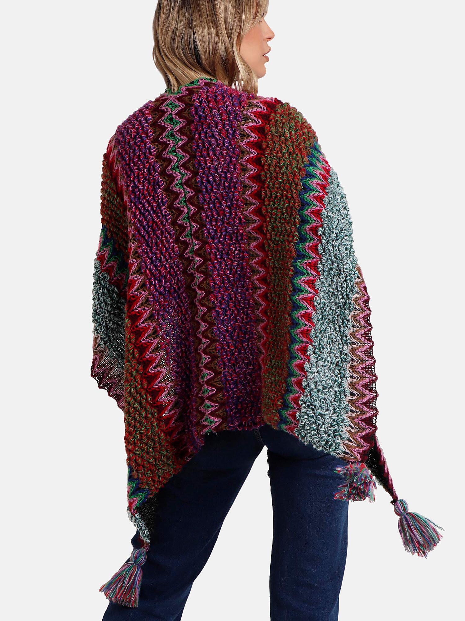 Admas  Poncho ouvert Azteca 