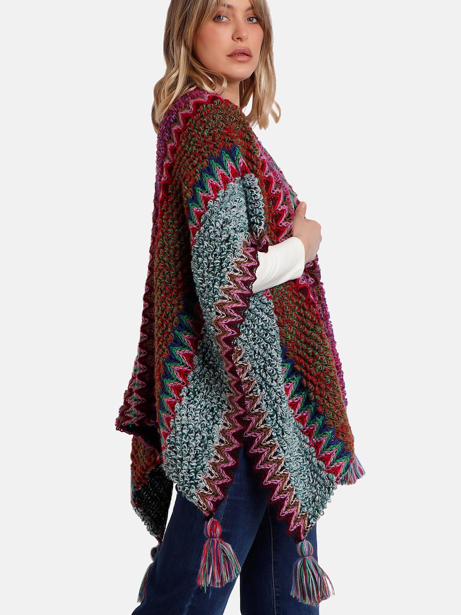 Admas  Poncho ouvert Azteca 