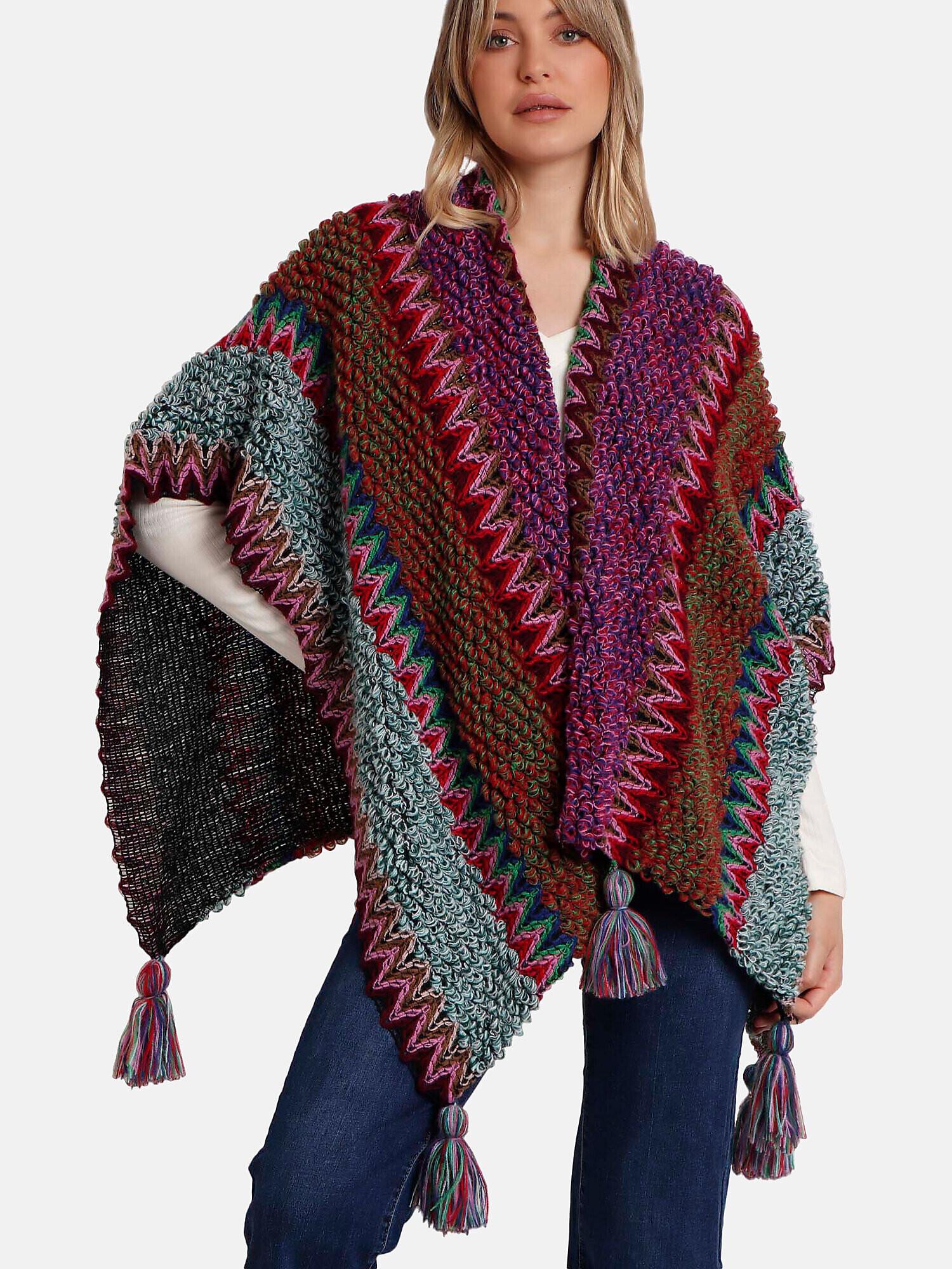 Admas  Poncho ouvert Azteca 