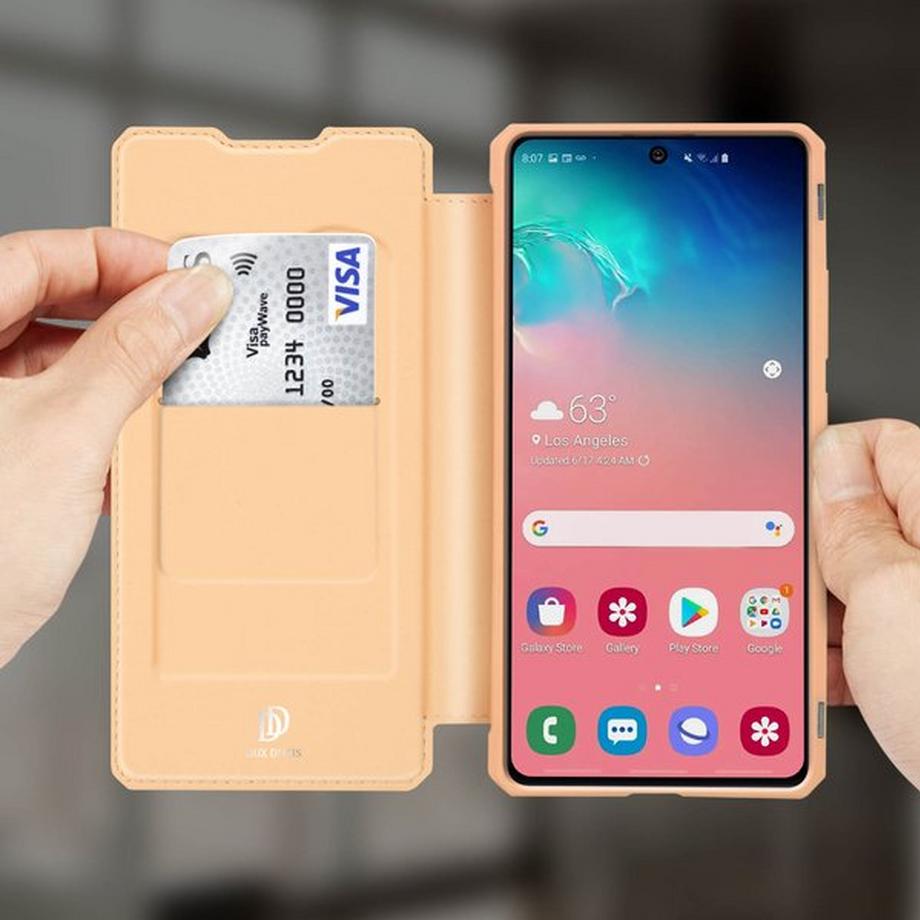 DuxDucis  Étui Galaxy S10 Lite Folio Slim Rose 